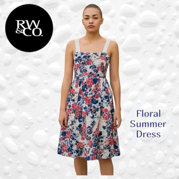 πΌ RW& Co Floral Summer Dress β Size 4 - Picture 1 of 7